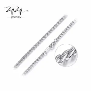 שרשרת "פיטר" stainless steel כסף 3.4 מ"מ NZ604-S שרשרת "פיטר" stainless steel כסף 3.4 מ"מ NZ604-S
