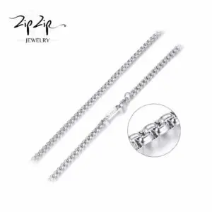 שרשרת "ג'ים" stainless steel כסף 3 מ"מ NZ607-S שרשרת "ג'ים" stainless steel כסף 3 מ"מ NZ607-S