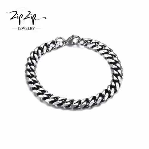 צמיד גורמט "ראיין" Stainless Steel כסף וינטג' 9 מ"מ צמיד גורמט "ראיין" Stainless Steel כסף וינטג' 9 מ"מ