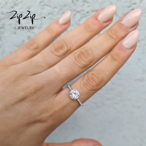 טבעת כסף 925 "לילית" זרקון