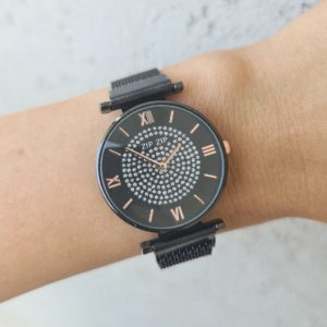 שעון מגנט "ניו יורק" סטינלס  סטייל שחור