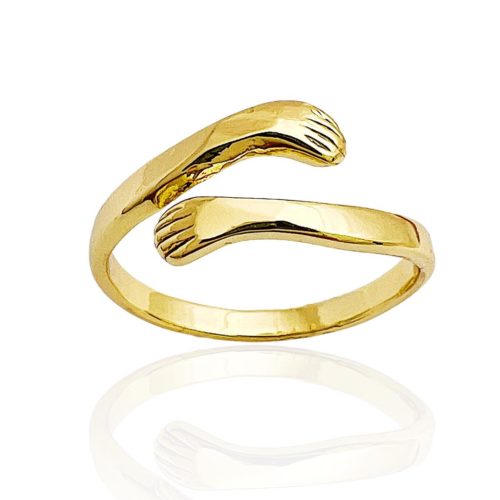 טבעת ציפוי זהב "חיבוקי" גמישה