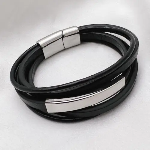 צמיד "ליאו" Stainless Steel כסף צמיד "ליאו" Stainless Steel כסף